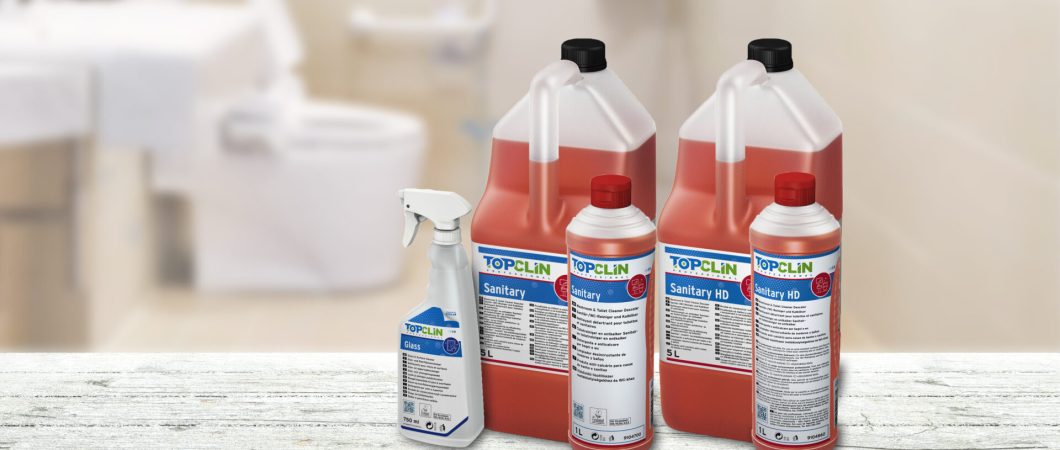 Linea TOPCLIN – Prodotti per le attività di pulizia nei bagni delle aree pubbliche